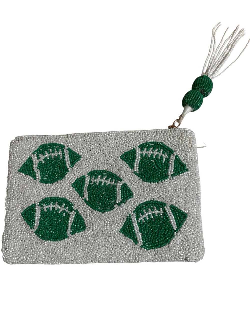Wandering Moon beaded football travel pouch NEW